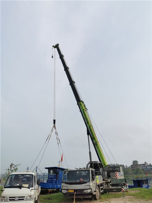 鸡东县桥梁建设吊装案例